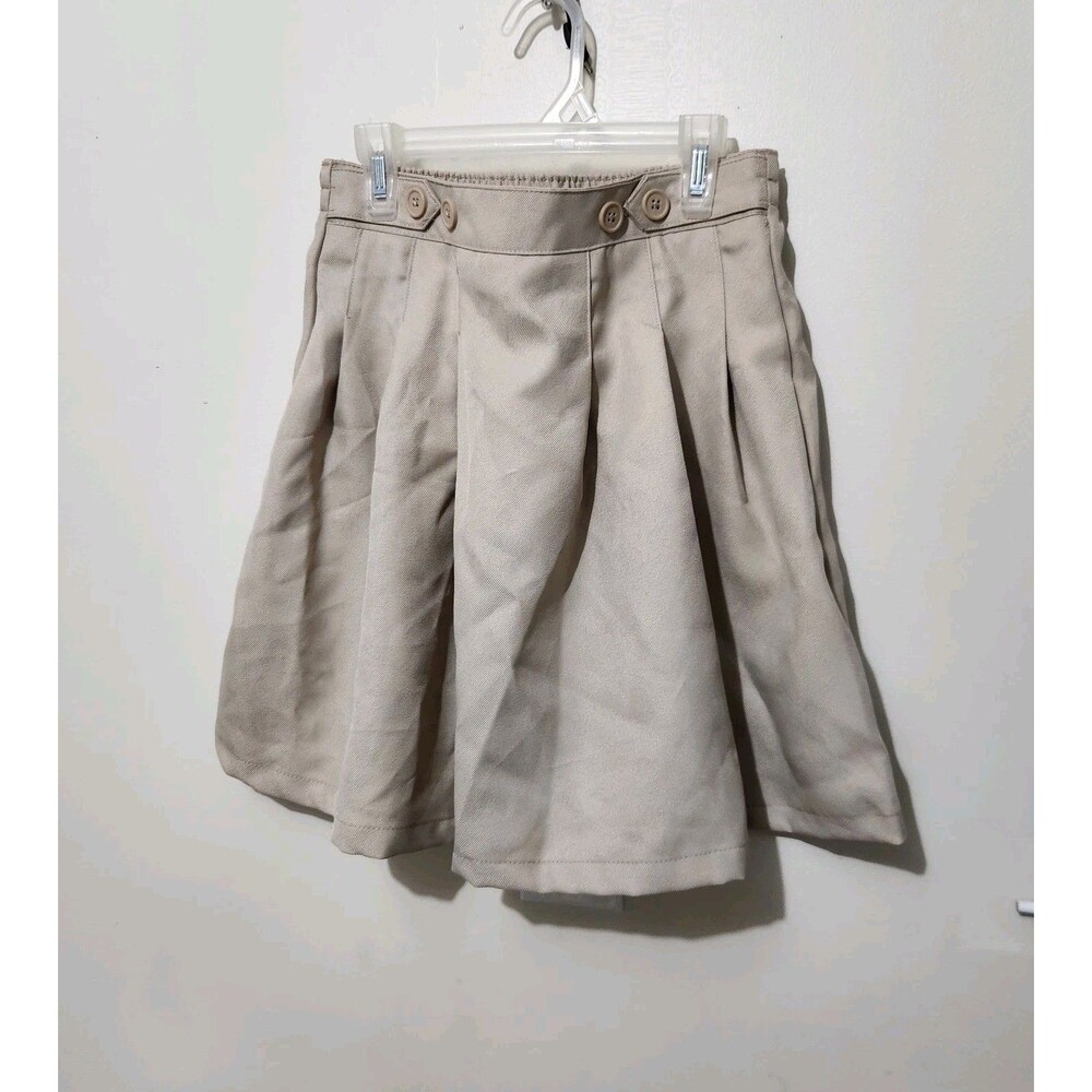 Izod Skirt Uniform For Girls Size 16 Beige Pleated Skort. New - Picture 8 of 10